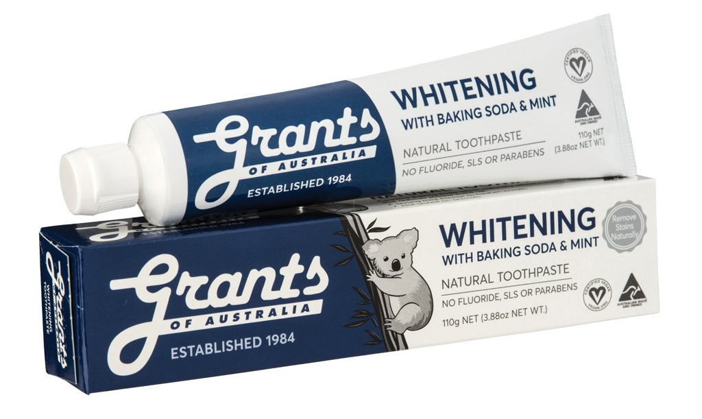 Grants Whitening Natural Toothpaste with Baking Soda & Mint 110g