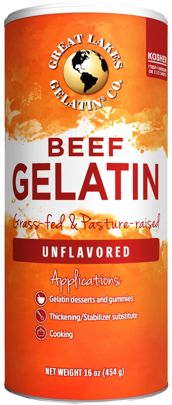 Great Lakes Unflavoured Beef Gelatin Powder 454g
