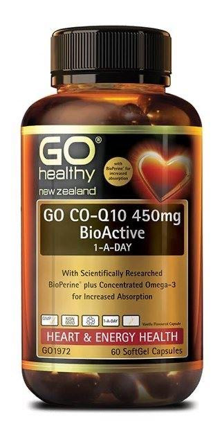Go Healthy Co-Q10 450mg BioActive 1-A-Day Capsules 60