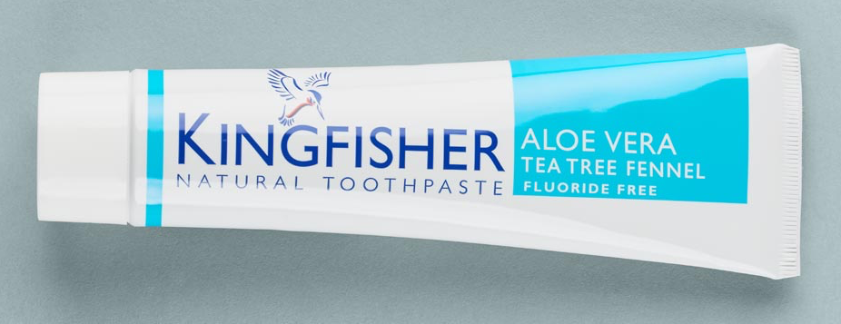Kingfisher Natural Toothpaste Aloe Vera Tea Tree Fennel Fluoride Free 100ml
