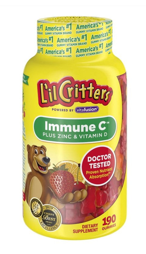 L'il Critters Immune C Plus Zinc & Vitamin D Gummy Bears 190