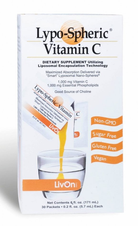 LivOn Lypo-Spheric Vitamin C Sachets 30 x 171ml New Packaging