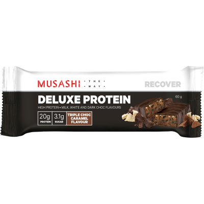 Musashi Deluxe Protein Bar Triple Choc Caramel Flavour