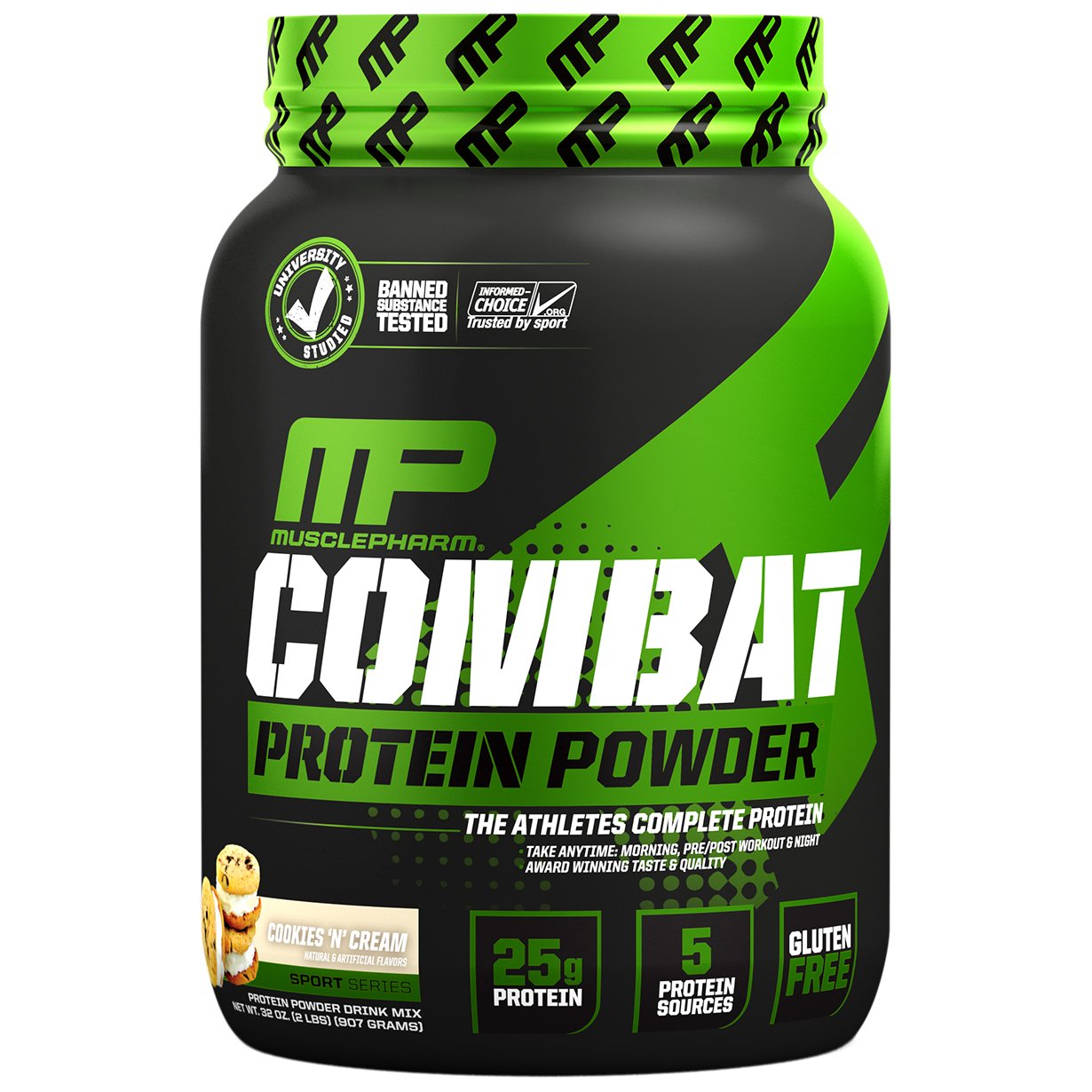 MusclePharm Combat Protein Powder Cookies & Cream 2LB