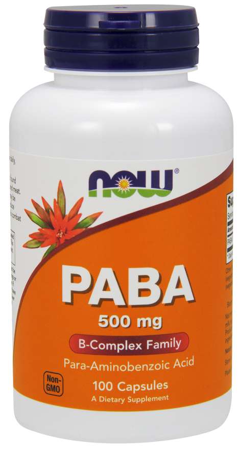 Now Foods PABA 500mg Capsules 100