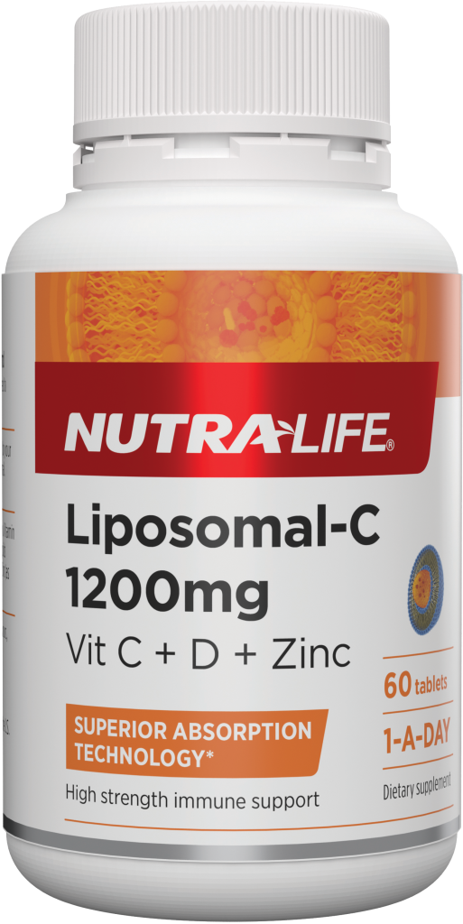 Nutra-Life Liposomal-C 1200mg Vit C + D + Zinc Tablets