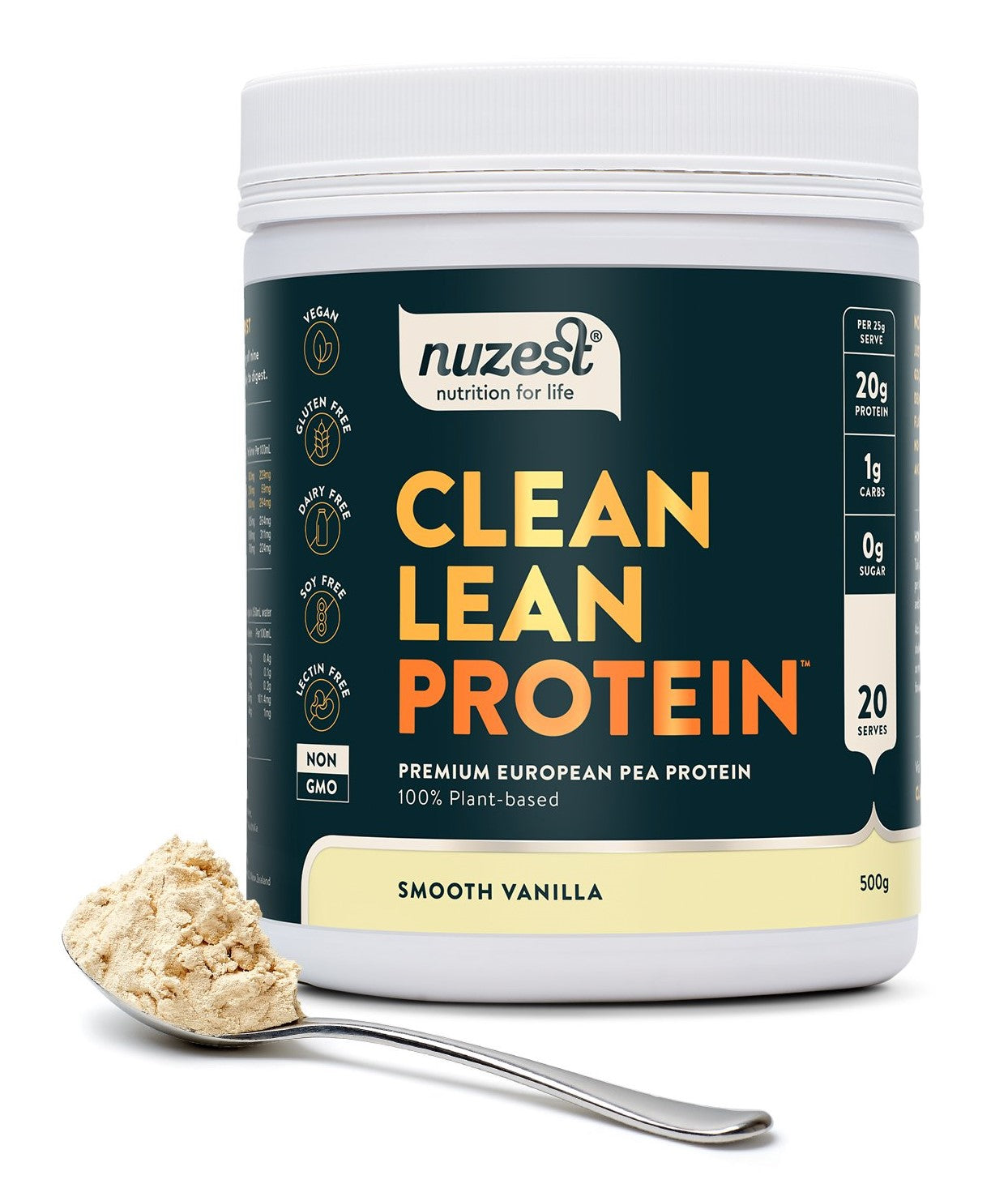 Nuzest Clean Lean Protein Golden Pea Isolate Smooth Vanilla 500g