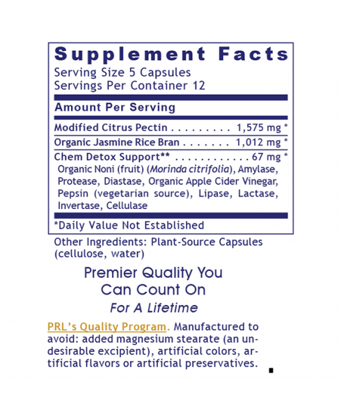 Premier Research Labs Chem Detox Ingredients