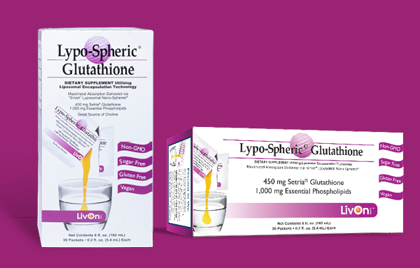 LivOn Lypo-Spheric Glutathione Pack Shot