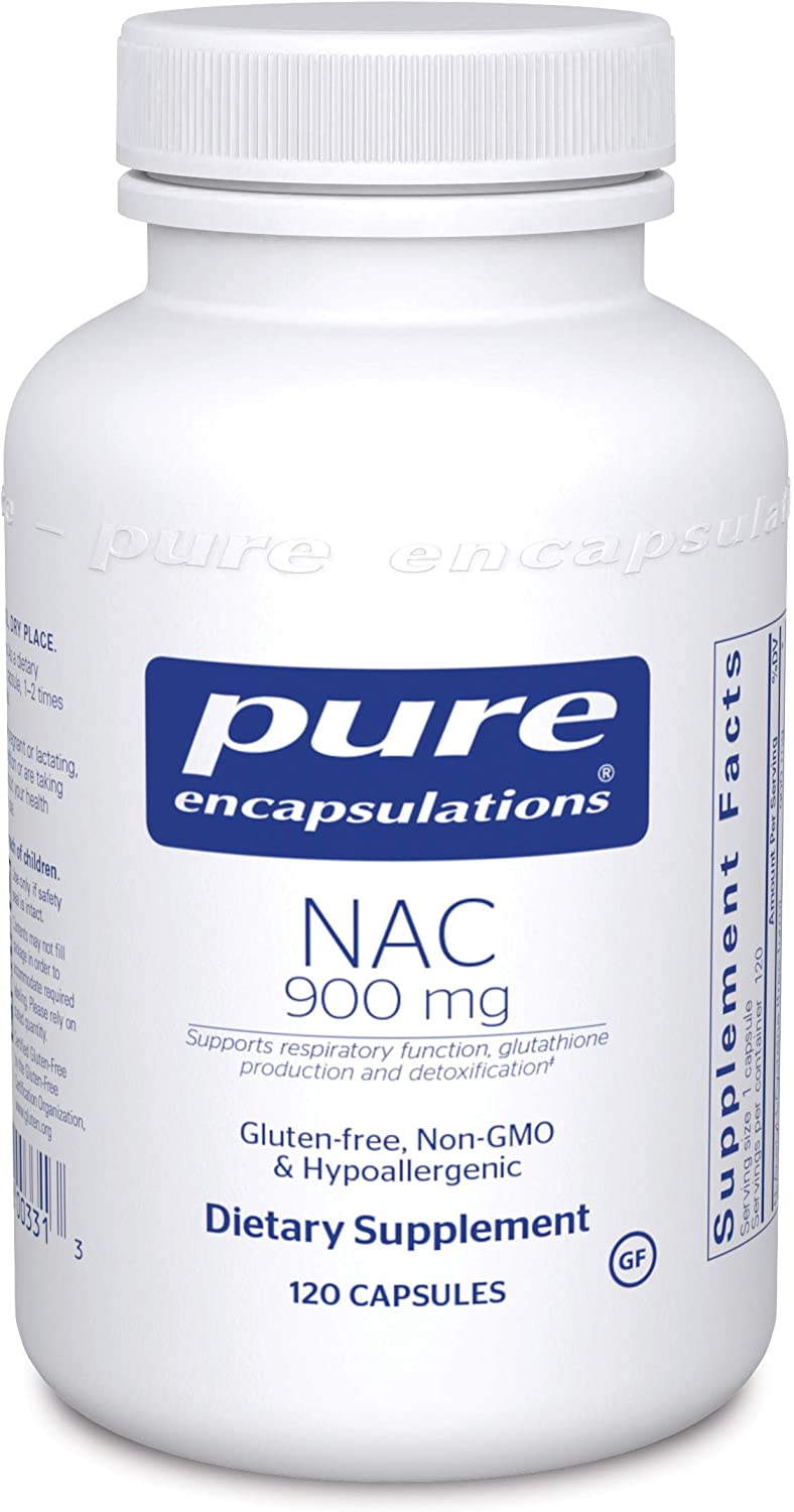 Pure Encapsulations NAC (N-Acetyl-l-Cysteine) 900mg Capsules 120