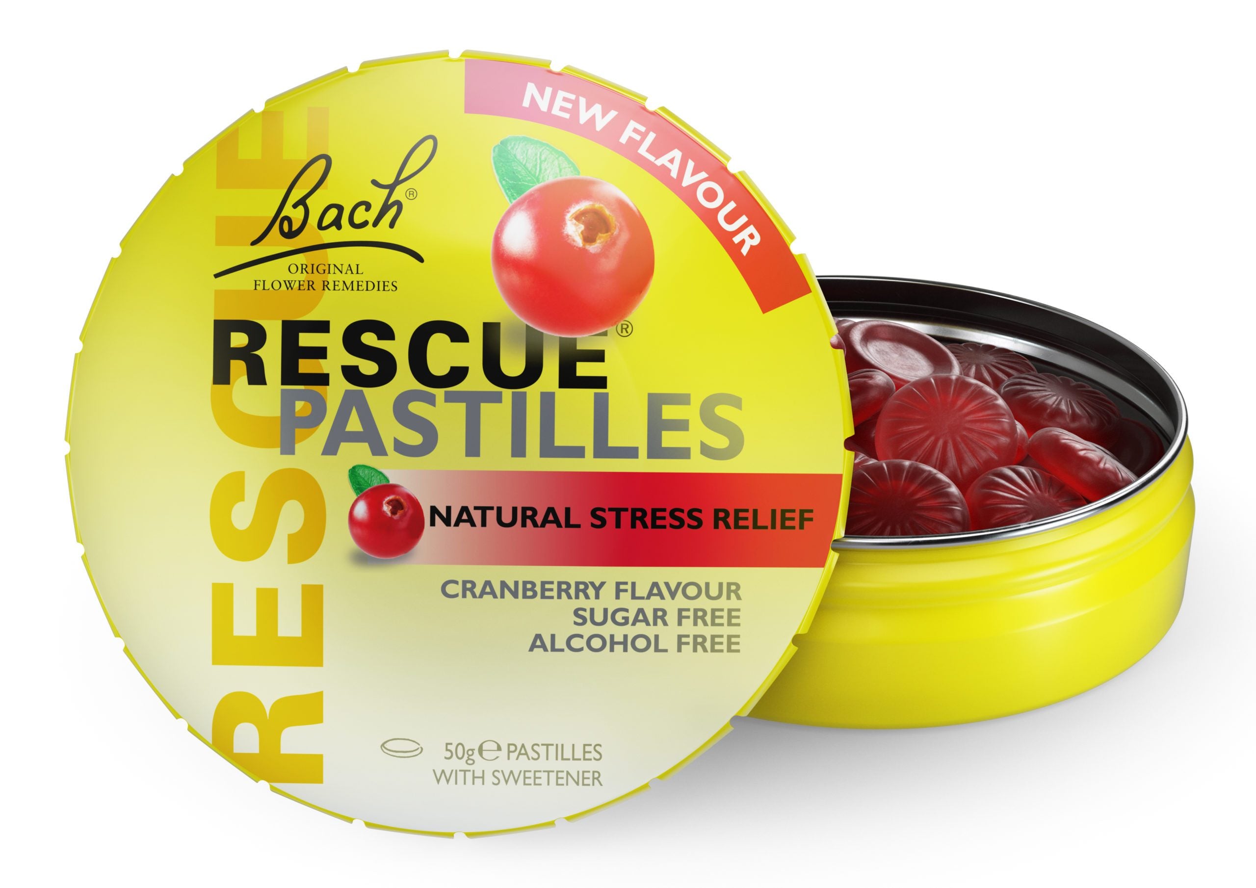 Rescue Remedy Pastilles Natural Stress Relief Cranberry 50g