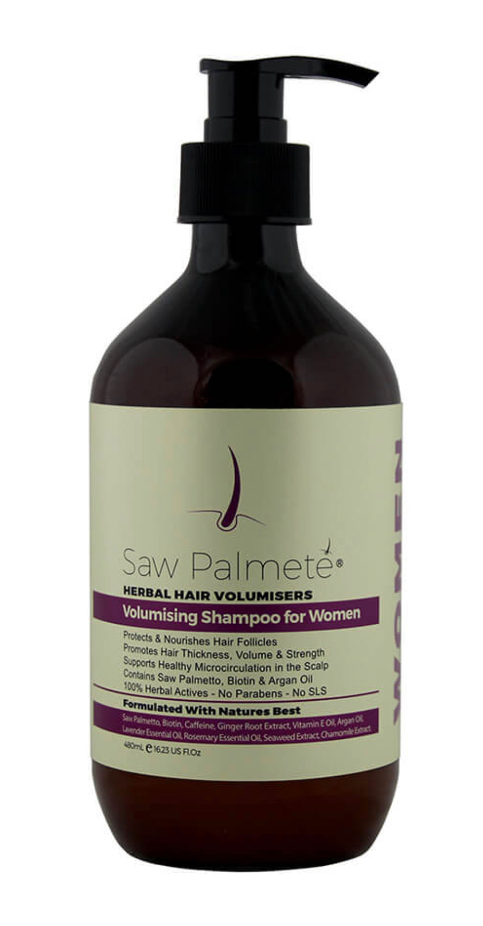 Saw Palmete Hair Volumising Shampoo for Women 480ml