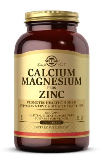 Solgar Calcium Magnesium Plus Zinc Tablets 250
