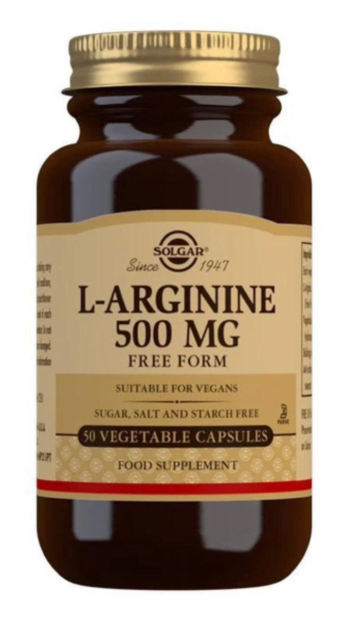 Solgar L-Arginine 500mg Vegetable Capsules 50