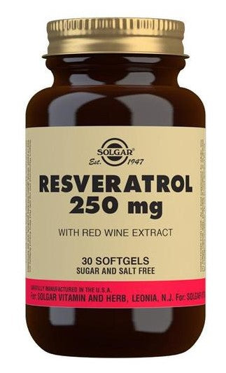 Solgar Resveratrol 250mg Softgels 30
