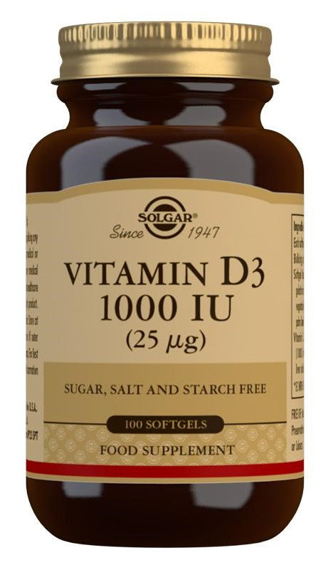 Solgar Vitamin D3 1000IU Soft Gels 100