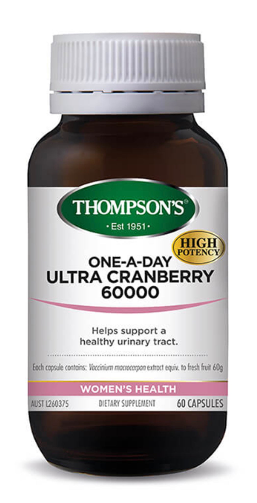Thompson's One-A-Day Ultra Cranberry 60000mg Capsules 60
