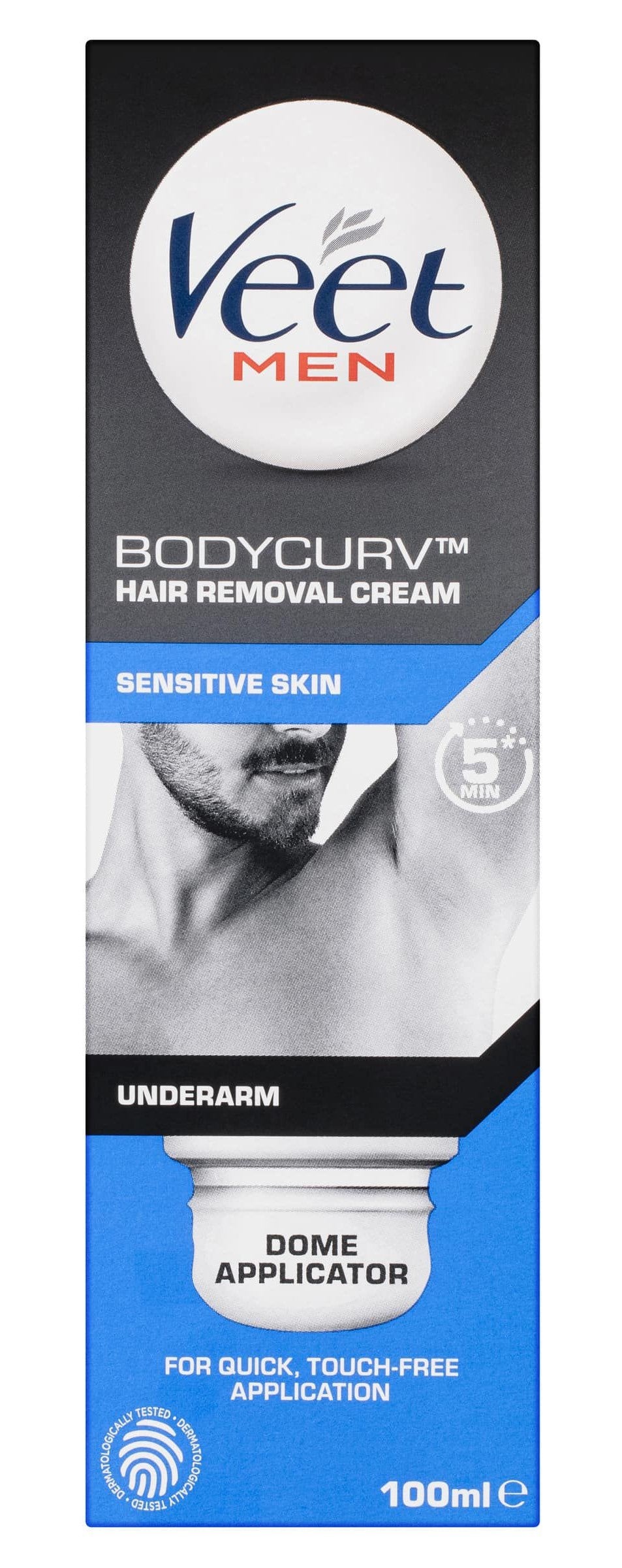 Veet Men Bodycurv Hair Removal Cream Sensitive Skin 100ml