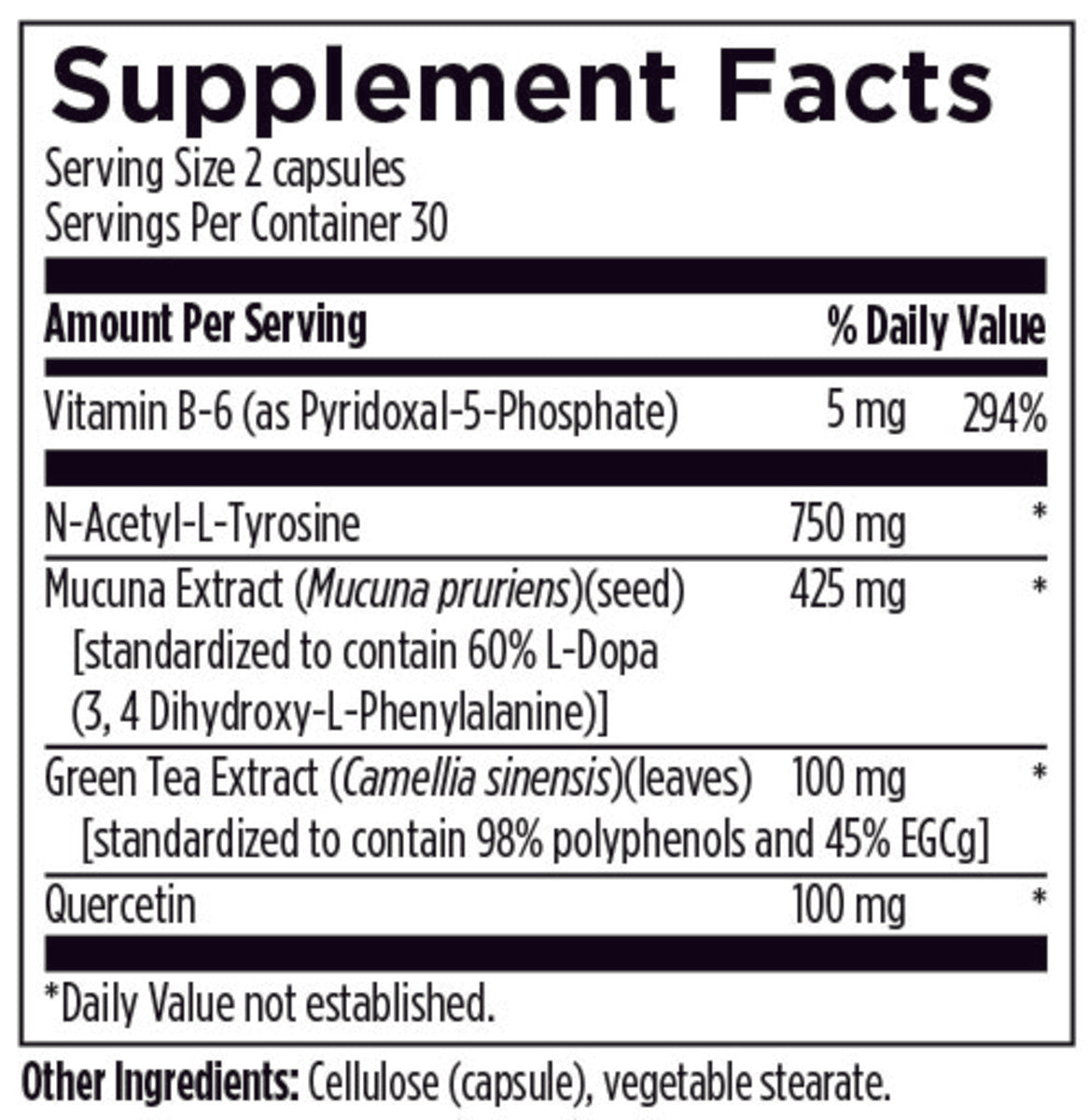 Designs for Health DopaBoost Ingredients