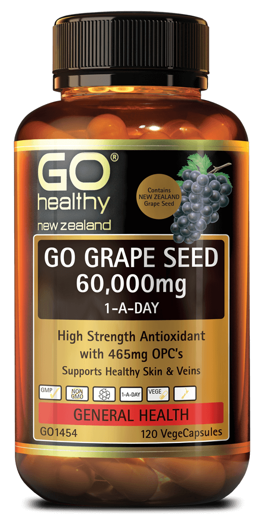 Go Healthy Grape Seed 60,000mg 1-A-Day VegeCapsules 120