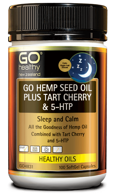 Go Healthy Hemp Seed Oil Plus Tart Cherry & 5-HTP Softgel Capsules 100