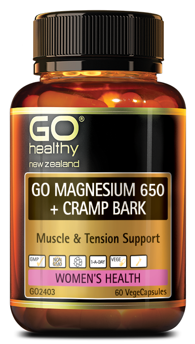 Go Healthy Magnesium 650 Plus Cramp Bark Capsules 60